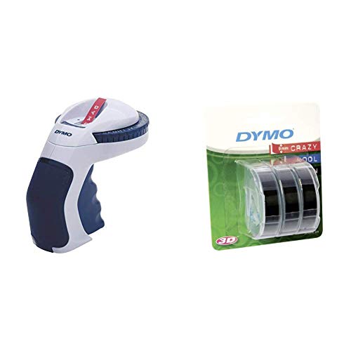 Dymo Omega Estampadora para Uso doméstico (Versión Española) + 3D Label Tapes Cintas para Impresoras de Etiquetas (Ampolla, 9 Mm, 3 M)