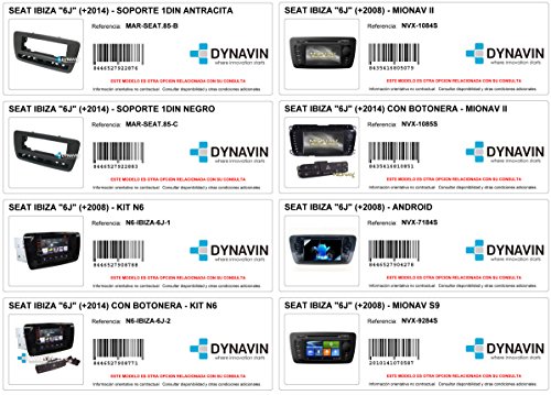 Dynavin Antracita Seat Ibiza 6J 2008-2016 Marco 1DIN Universal INSTALACION Car Audio PIONNER, Alpine, Kenwood, Sony. (Antracita) Dynavin Antracita Seat Ibiza 6J 2008-2016 Marco 1DIN Universal INSTALACION Car Audio PIONNER, Alpine, Kenwood, Sony. (Antracita)