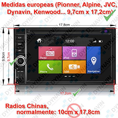 Dynavin Marco Compatible con Volkswagen, Seat y Skoda. para Instalar radios universales en Huecos RCD, RNS. (Soporte 2DIN Pro) Dynavin Marco Compatible con Volkswagen, Seat y Skoda. para Instalar radios universales en Huecos RCD, RNS. (Soporte 2DIN Pro)