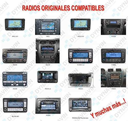 Dynavin Marco Compatible con Volkswagen, Seat y Skoda. para Instalar radios universales en Huecos RCD, RNS. (Soporte 2DIN Pro)