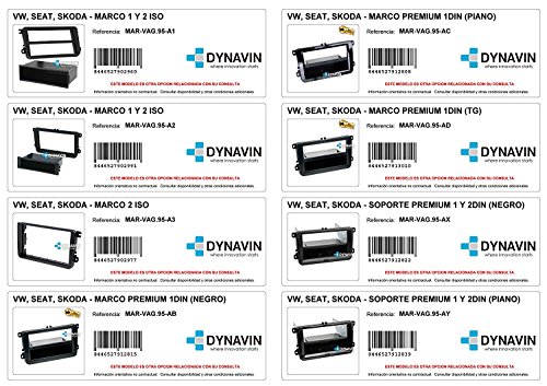 Dynavin Marco Compatible con Volkswagen, Seat y Skoda. para Instalar radios universales en Huecos RCD, RNS. (Soporte 2DIN Pro) Dynavin Marco Compatible con Volkswagen, Seat y Skoda. para Instalar radios universales en Huecos RCD, RNS. (Soporte 2DIN Pro)