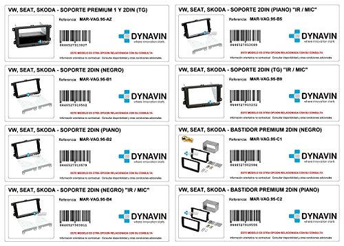 Dynavin Marco Compatible con Volkswagen, Seat y Skoda. para Instalar radios universales en Huecos RCD, RNS. (Soporte 2DIN Pro)