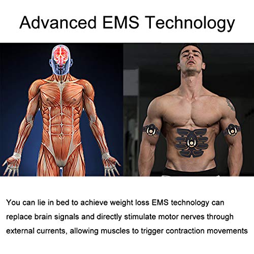 DYNWAVE Electroestimulador Muscular, EMS Estimulador Muscular Abdominales, para Abdomen/Cintura/Pierna/Brazo/Gluteos