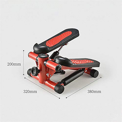 DZWLYX Plataforma Stepper Escalera Paso A Paso Silencioso Hidráulico Paso A Paso Auténtico Cuerpo Adelgazar Piernas Formando El Hogar Fitness Stepper Hombres Gimnasio Entrenamiento (Color : Red)