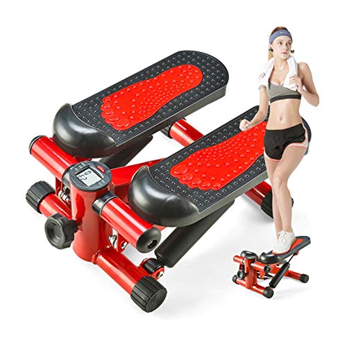 DZWLYX Plataforma Stepper Escalera Paso A Paso Silencioso Hidráulico Paso A Paso Auténtico Cuerpo Adelgazar Piernas Formando El Hogar Fitness Stepper Hombres Gimnasio Entrenamiento (Color : Red)