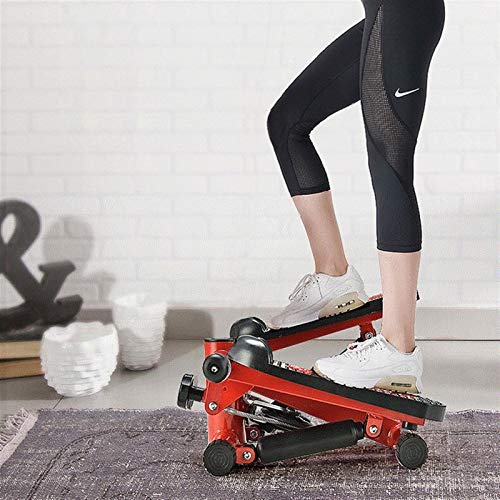 DZWLYX Plataforma Stepper Escalera Paso A Paso Silencioso Hidráulico Paso A Paso Auténtico Cuerpo Adelgazar Piernas Formando El Hogar Fitness Stepper Hombres Gimnasio Entrenamiento (Color : Red)