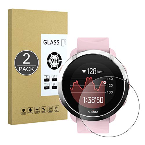 E-Hamii [2-Paquetes Compatible con Suunto 3 Fitness Vidrio Templado,2.5D Doble Defensa[Resistente a Rayones,Alta Definición,Sin Burbujas] 9H Film Protector de Pantalla para Suunto 3 Fitness