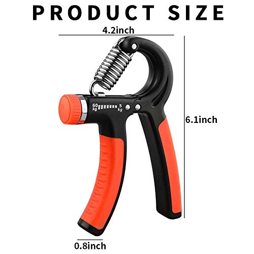 E-More 2 Unidades Juego de Mano Grip Fortalecedor, Mano Pinza de Agarre de Dedo – Ejercitador de Dedos para rápidamente Creciente muñeca antebrazo y Dedo Fuerza, 5-60KG E-More 2 Unidades Juego de Mano Grip Fortalecedor, Mano Pinza de Agarre de Dedo – Ejercitador de Dedos para rápidamente Creciente muñeca antebrazo y Dedo Fuerza, 5-60KG