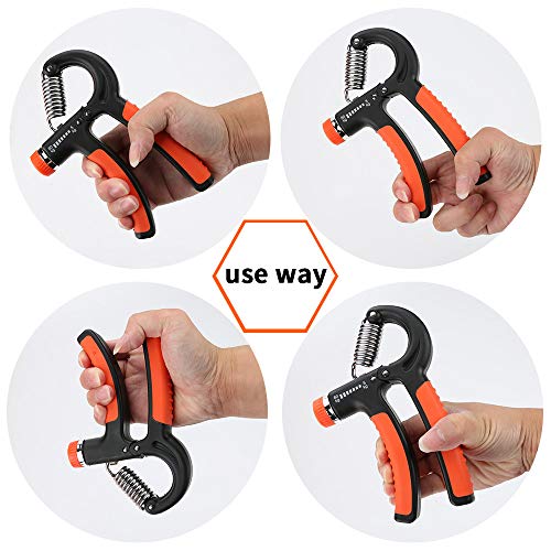 E-More 2 Unidades Juego de Mano Grip Fortalecedor, Mano Pinza de Agarre de Dedo – Ejercitador de Dedos para rápidamente Creciente muñeca antebrazo y Dedo Fuerza, 5-60KG E-More 2 Unidades Juego de Mano Grip Fortalecedor, Mano Pinza de Agarre de Dedo – Ejercitador de Dedos para rápidamente Creciente muñeca antebrazo y Dedo Fuerza, 5-60KG