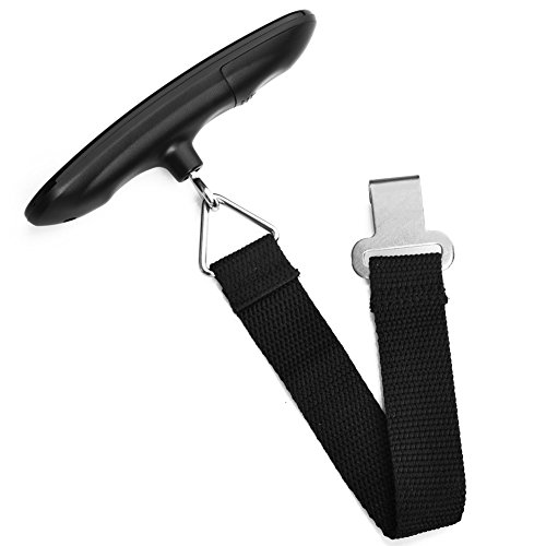 E-PRANCE Balanza Ergonómica LCD Báscula/Báscula Pesca Digital 50g/50Kg 0.1lb/110lb para Maletas Equipaje de Viaje Báscula Negra E-PRANCE Balanza Ergonómica LCD Báscula/Báscula Pesca Digital 50g/50Kg 0.1lb/110lb para Maletas Equipaje de Viaje Báscula Negra