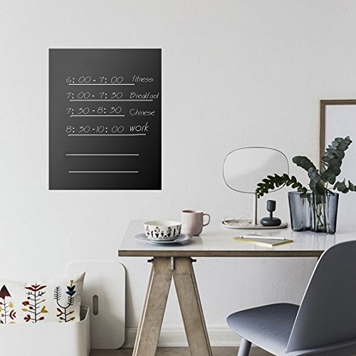 Eachgoo Negra Papel Pizarra Adhesivo, Vinilo Pizarra Cocina para Escribir y Borrar (Incluye 5 tizas),44.5X 210 cm Eachgoo Negra Papel Pizarra Adhesivo, Vinilo Pizarra Cocina para Escribir y Borrar (Incluye 5 tizas),44.5X 210 cm