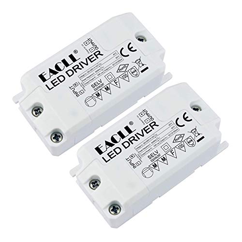 EACLL Transformador LED AC 240V a DC 12V 850mA 10W, Para drive de Menos de 10W MR11 G4 MR16 GU5.3 Bombillas LED y Tiras de Luz LED, Adaptador de Lámpara LED Controlador Alimentación, 2 Pack