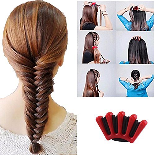 Ealicere 25pcs Accesorios de Peinado, Herramientas Accesorios Hacedor Braid Cabello Trenzado Peinado Clip Herramientas para Diseño de Espuma para Niñas Mujeres con pelo DIY