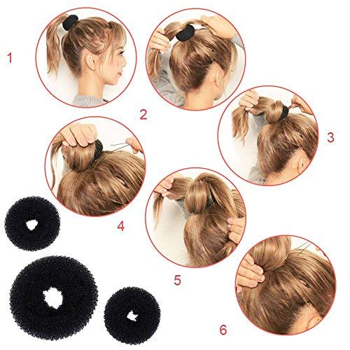 Ealicere 25pcs Accesorios de Peinado, Herramientas Accesorios Hacedor Braid Cabello Trenzado Peinado Clip Herramientas para Diseño de Espuma para Niñas Mujeres con pelo DIY