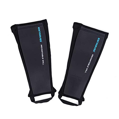 Earwaves ® Ungraze Shin Guards - Par de espinilleras de Neopreno de 5mm para Halterofilia, Box Jumps, Rope Climbs, Powerlifting, Cleans, Snatches.