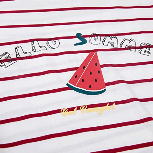 Easy Pijamas De Algodón A Rayas para Mujer Verano Lindo Dulce De Manga Corta Servicio Doméstico Traje Sección Delgada Pantalones Cortos Ocasionales (Color : Blanco, Tamaño : L) Easy Pijamas De Algodón A Rayas para Mujer Verano Lindo Dulce De Manga Corta Servicio Doméstico Traje Sección Delgada Pantalones Cortos Ocasionales (Color : Blanco, Tamaño : L)