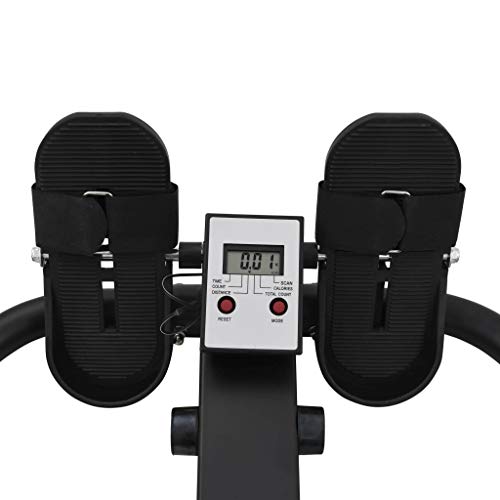 EBTOOLS máquina de Fitness compacta de Remo Resistencia hidráulica 5 Niveles con Pantalla LCD y Patas de Goma Antideslizantes EBTOOLS máquina de Fitness compacta de Remo Resistencia hidráulica 5 Niveles con Pantalla LCD y Patas de Goma Antideslizantes