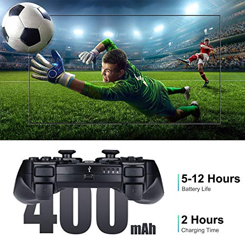 ECHTPower Mando Inalámbrico para PS3, Controller Bluetooth con Doble Vibración, Sensor de Movimiento Giroscopio, Joystick para Playstation 3 ECHTPower Mando Inalámbrico para PS3, Controller Bluetooth con Doble Vibración, Sensor de Movimiento Giroscopio, Joystick para Playstation 3