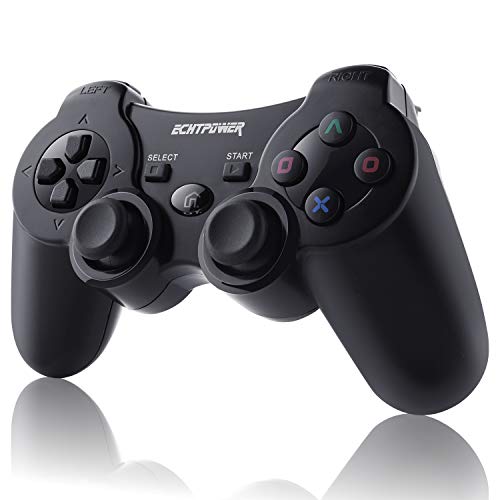ECHTPower Mando Inalámbrico para PS3, Controller Bluetooth con Doble Vibración, Sensor de Movimiento Giroscopio, Joystick para Playstation 3 ECHTPower Mando Inalámbrico para PS3, Controller Bluetooth con Doble Vibración, Sensor de Movimiento Giroscopio, Joystick para Playstation 3