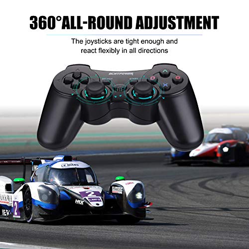 ECHTPower Mando Inalámbrico para PS3, Controller Bluetooth con Doble Vibración, Sensor de Movimiento Giroscopio, Joystick para Playstation 3 ECHTPower Mando Inalámbrico para PS3, Controller Bluetooth con Doble Vibración, Sensor de Movimiento Giroscopio, Joystick para Playstation 3