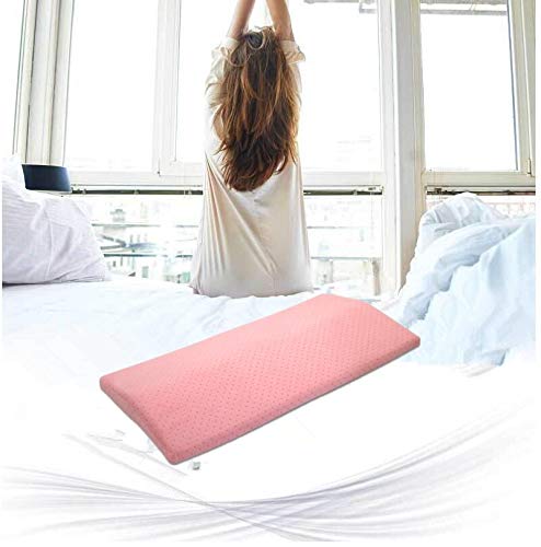 Ecloud Shop® Almohada para dormir Almohadilla para el cuello de espuma viscoelástica Cojín de soporte lumbar para el dolor de espalda baja Cadera Rodilla y alivio del dolor en las articulaciones(Rosa)