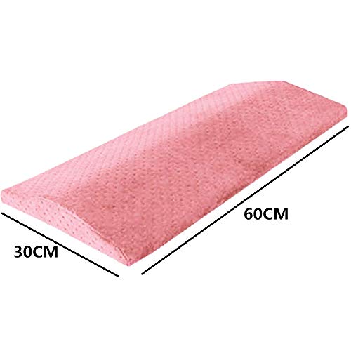 Ecloud Shop® Almohada para dormir Almohadilla para el cuello de espuma viscoelástica Cojín de soporte lumbar para el dolor de espalda baja Cadera Rodilla y alivio del dolor en las articulaciones(Rosa)