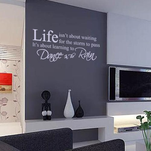 Ecloud Shop® Pegatina Adhesivo vinilo decorativo pared Frases Blanco Removible 45 * 47CM