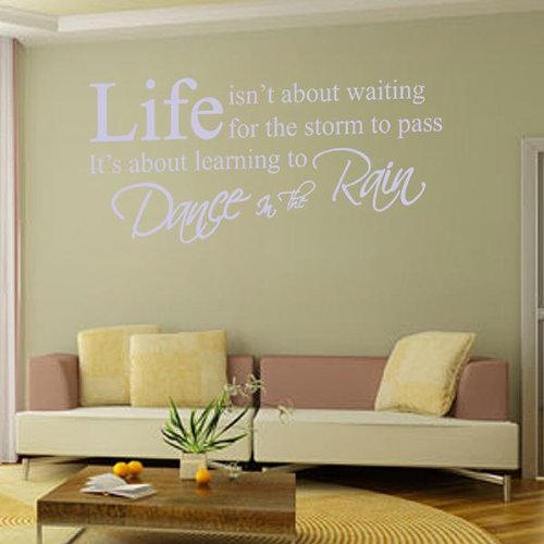 Ecloud Shop® Pegatina Adhesivo vinilo decorativo pared Frases Blanco Removible 45 * 47CM