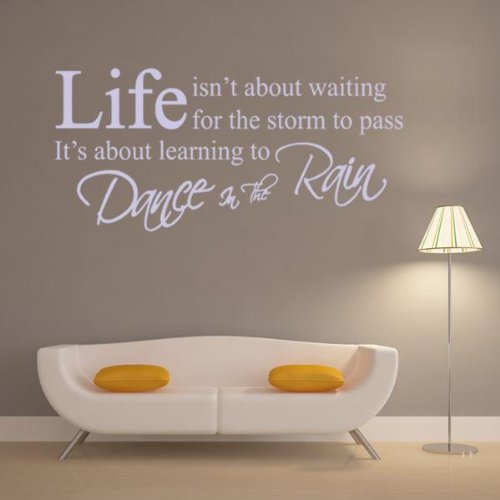 Ecloud Shop® Pegatina Adhesivo vinilo decorativo pared Frases Blanco Removible 45 * 47CM