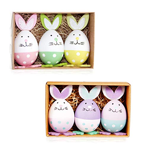 ecmqs huevo de conejo – 3 piezas dibujo animado de huevos de conejo Graffiti pelota de bebé ejercicios de flexibilidad de los dedos juguete educativo précoce para niños 2