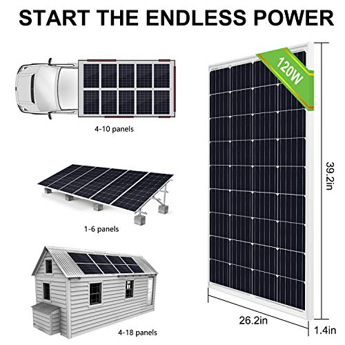 ECO-WORTHY Conjunto de paneles solares de 360 ​​W: panel solar de 20 W + controlador de carga solar de 30 A + cable solar de 5 m + inversor de 1000 W y 12 V