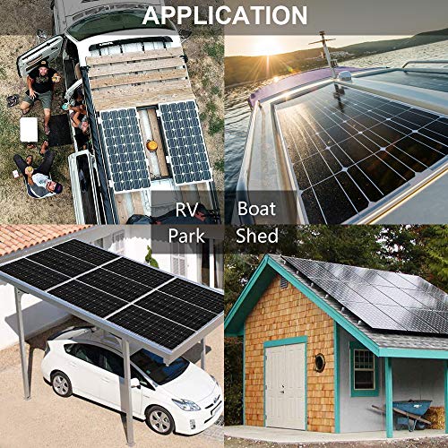 ECO-WORTHY Kit de arranque solar mono de 150 W 12 V con 20 A AMP LCD controlador de carga para rejilla de apagado RV barco autocaravana