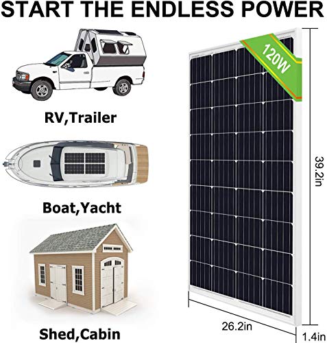 ECO-WORTHY Kit de paneles solares de 120 vatios y 12 vatios: panel solar de 120 vatios y controlador de carga solar de 20 mA, cable solar de 5 m y soportes de montaje estilo Z ECO-WORTHY Kit de paneles solares de 120 vatios y 12 vatios: panel solar de 120 vatios y controlador de carga solar de 20 mA, cable solar de 5 m y soportes de montaje estilo Z