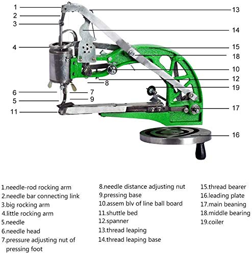 ECO-WORTHY Máquina de reparación manual de zapatos, Máquina de coser zapatos, Máquina de reparación de calzado