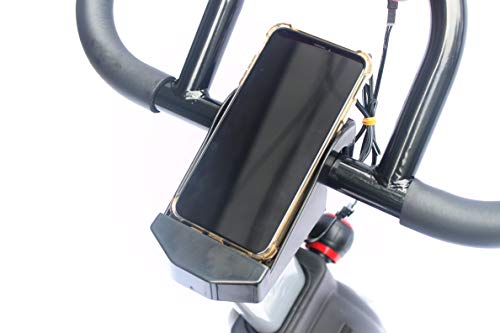 ECODE Bicicleta Spinning Fit Pro. Uso semiprofesional con pulsómetro, Pantalla LCD y Resistencia Variable 20kgrs. Estabilizadores. Completamente Regulable.