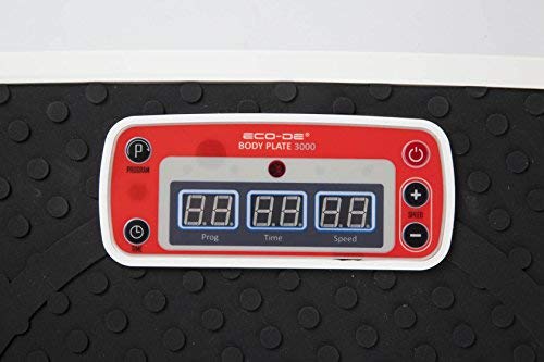 ECODE Plataforma Vibratoria Oscilante Body Plate 3000, Máquina De Ejercicio con 50 Niveles Y Bandas Elásticas, Mando Remoto