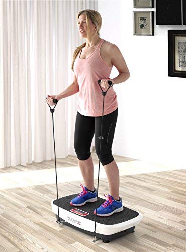 ECODE Plataforma Vibratoria Oscilante Body Plate 3000, Máquina De Ejercicio con 50 Niveles Y Bandas Elásticas, Mando Remoto ECODE Plataforma Vibratoria Oscilante Body Plate 3000, Máquina De Ejercicio con 50 Niveles Y Bandas Elásticas, Mando Remoto