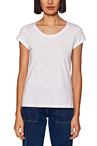 edc by Esprit 999cc1k802 Camisa Manga Larga, Blanco (White 100), Medium para Mujer