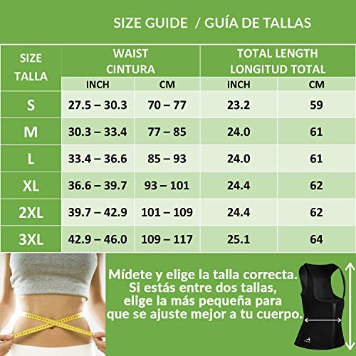 EDM - Chaleco Faja Quema Grasa Mujer con Cuerda Saltar - Faja Reductora Mujer Adelgazante - Camiseta Reductora Mujer - Chaleco Quema Grasa Mujer con Cremallera - Fajas de Neopreno para Adelgazar M