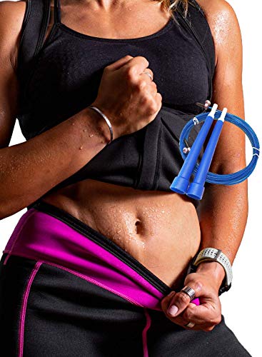EDM - Chaleco Faja Quema Grasa Mujer con Cuerda Saltar - Faja Reductora Mujer Adelgazante - Camiseta Reductora Mujer - Chaleco Quema Grasa Mujer con Cremallera - Fajas de Neopreno para Adelgazar L EDM - Chaleco Faja Quema Grasa Mujer con Cuerda Saltar - Faja Reductora Mujer Adelgazante - Camiseta Reductora Mujer - Chaleco Quema Grasa Mujer con Cremallera - Fajas de Neopreno para Adelgazar L
