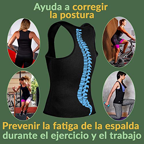 EDM - Chaleco Faja Quema Grasa Mujer con Cuerda Saltar - Faja Reductora Mujer Adelgazante - Camiseta Reductora Mujer - Chaleco Quema Grasa Mujer con Cremallera - Fajas de Neopreno para Adelgazar M