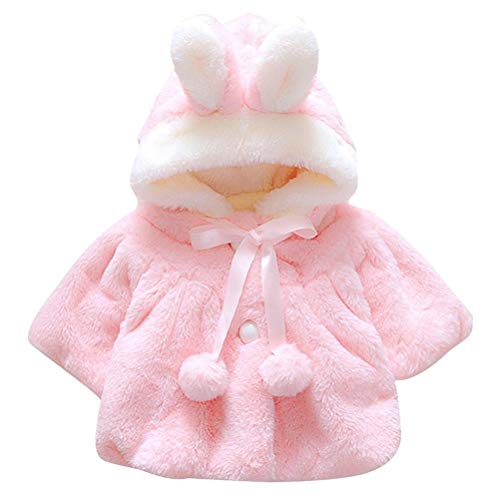 EDOTON Abrigos Bebé, Niña Infant Ropa Otoño Invierno Chaqueta con Oreja de Conejo Capucha Grueso Capa para Bebés Niña 0-36 Mes (0-6 Meses, Rosado) EDOTON Abrigos Bebé, Niña Infant Ropa Otoño Invierno Chaqueta con Oreja de Conejo Capucha Grueso Capa para Bebés Niña 0-36 Mes (0-6 Meses, Rosado)