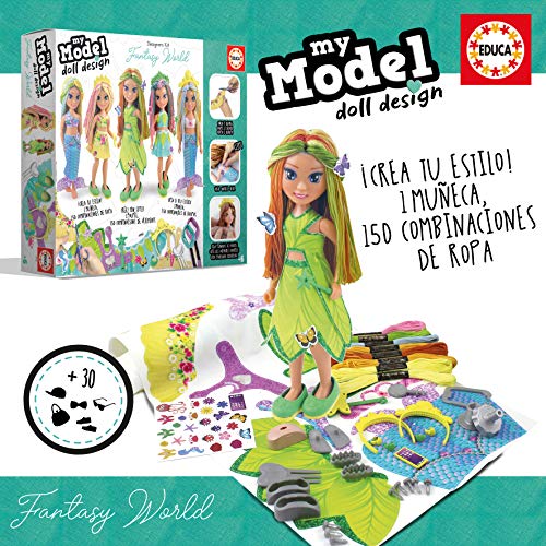 Educa - My Model Doll Design Fantasy Muñeca, Multicolor, 18366