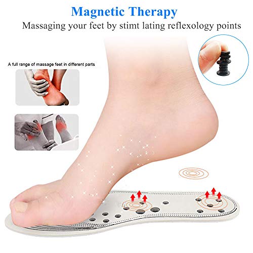 EEUK Almohadillas para Pies Plantillas de Masaje Magnético Transpirables y Saludables, Plantillas de Acupresión Magnética Adelgazante para Terapia Reflexología Plantar