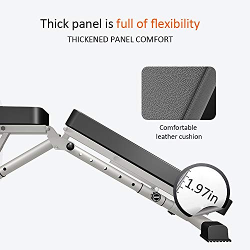 EEUK Banco Multifuncional de Peso,Sistema para Entrenar los Abdominales.inclinación Plegable para Entrenamiento en Casa, Gimnasio, Ejercicio, Banco de Prensa,Carga MáX 300kgs EEUK Banco Multifuncional de Peso,Sistema para Entrenar los Abdominales.inclinación Plegable para Entrenamiento en Casa, Gimnasio, Ejercicio, Banco de Prensa,Carga MáX 300kgs