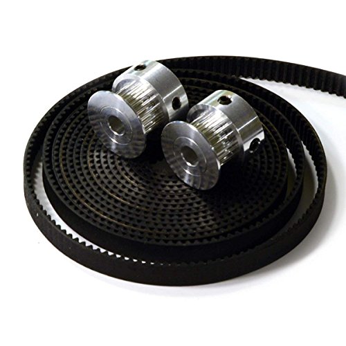 Eewolf - Polea de correa de distribución para maquinaria CNC, impresoras 3D Reprap, Prusa i3, etc. 2 unidades. Polea de aluminio GT2 20T Eewolf - Polea de correa de distribución para maquinaria CNC, impresoras 3D Reprap, Prusa i3, etc. 2 unidades. Polea de aluminio GT2 20T