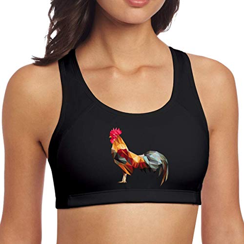 EGDE4 Women's Colorful Rooster Divertido Gym Dance Yoga Chaleco Impreso Generic Sports Bra Entrenamiento Chaleco EGDE4 Women's Colorful Rooster Divertido Gym Dance Yoga Chaleco Impreso Generic Sports Bra Entrenamiento Chaleco