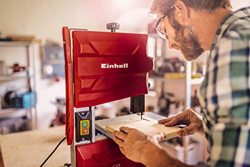 Einhell 4308018 TC-SB 200/1 Sierra de Cinta, potencia de 250 W, ralentí 1.400min -1, velocidad de hoja 900 m/min, 6 dientes, Gris/Rojo Einhell 4308018 TC-SB 200/1 Sierra de Cinta, potencia de 250 W, ralentí 1.400min -1, velocidad de hoja 900 m/min, 6 dientes, Gris/Rojo