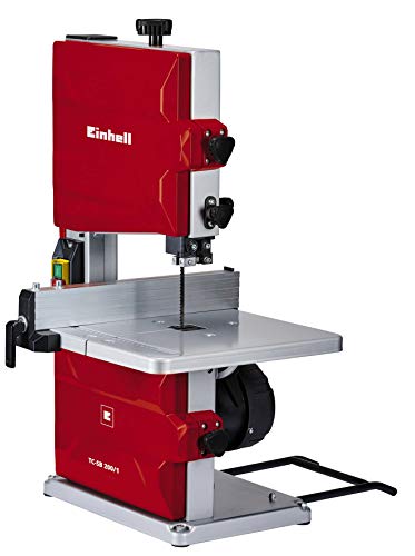 Einhell 4308018 TC-SB 200/1 Sierra de Cinta, potencia de 250 W, ralentí 1.400min -1, velocidad de hoja 900 m/min, 6 dientes, Gris/Rojo Einhell 4308018 TC-SB 200/1 Sierra de Cinta, potencia de 250 W, ralentí 1.400min -1, velocidad de hoja 900 m/min, 6 dientes, Gris/Rojo