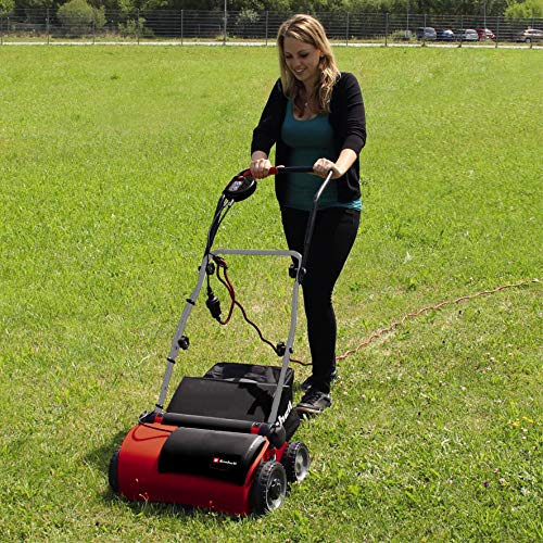 Einhell RG-SA 1433 - Escarificadora eléctrica (1400W, 230V, 3 niveles de profundidad, ancho de trabajo: 33cm, capacidad de bolsa: 28 L, con rodillo aireador) (ref. 3420520) Einhell RG-SA 1433 - Escarificadora eléctrica (1400W, 230V, 3 niveles de profundidad, ancho de trabajo: 33cm, capacidad de bolsa: 28 L, con rodillo aireador) (ref. 3420520)